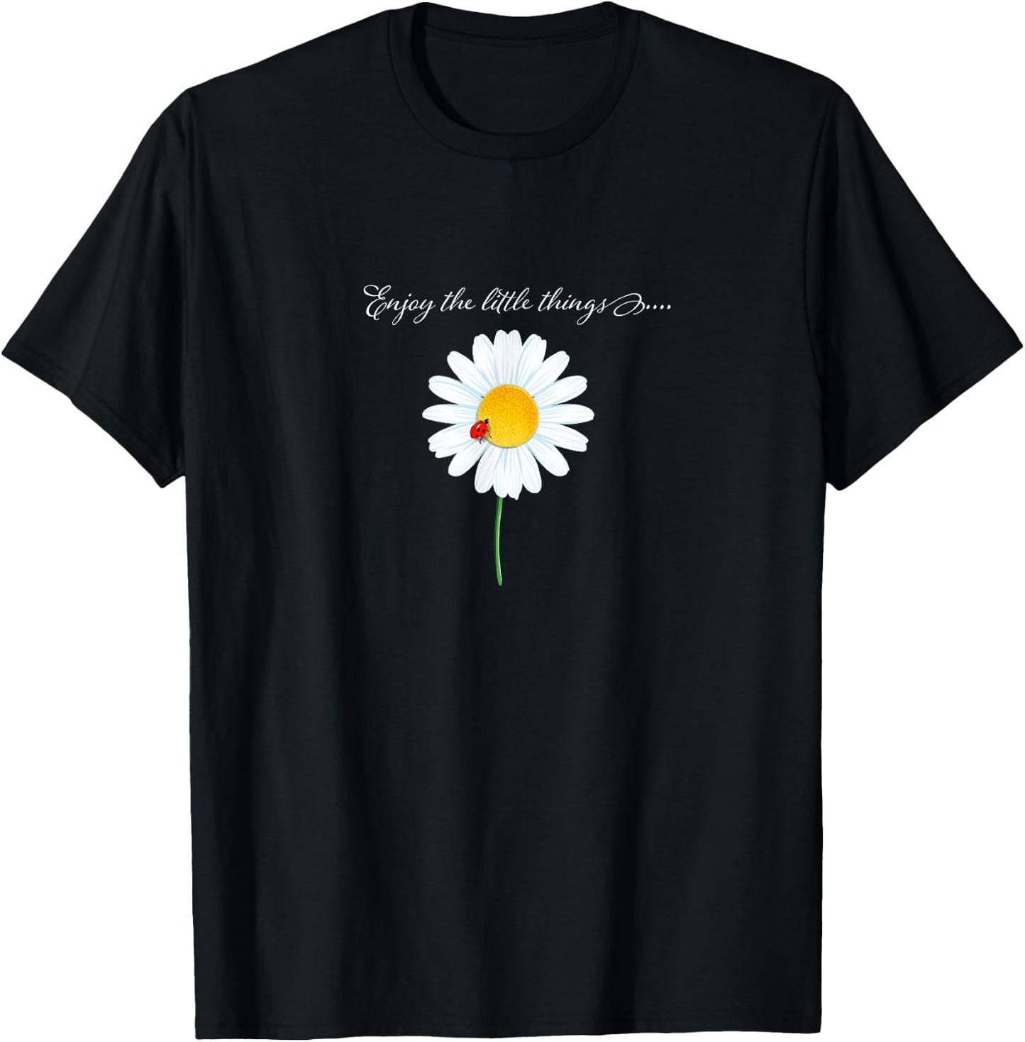 Ladybug design, Enjoy the little things gift ladybugs T-Shirt - T-Shirt | Black