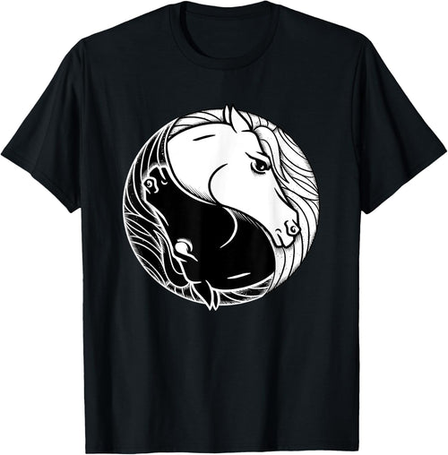 Horse Yin And Yang - Tai Chi Symbol Equine Animal