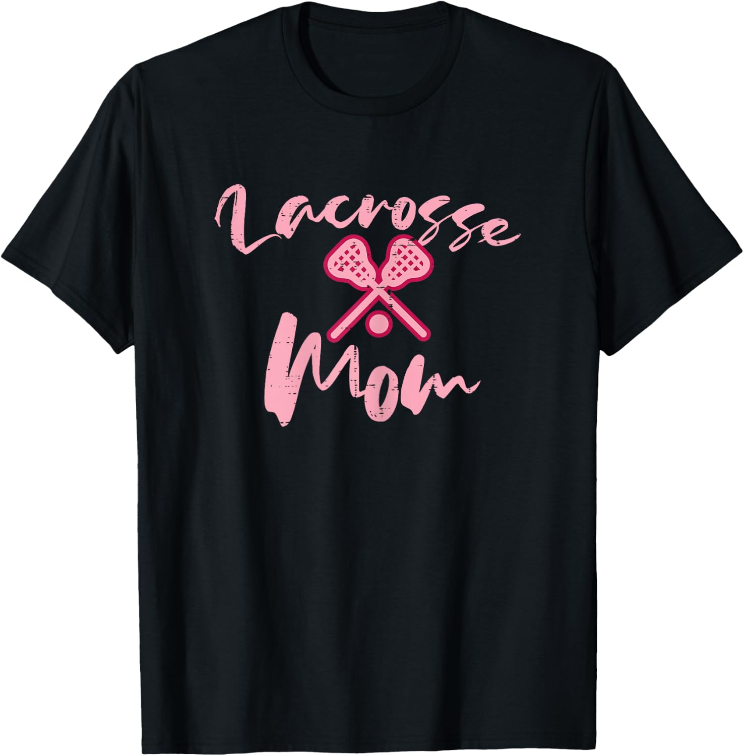 Lacrosse Mom Cute Mothers Day Sports Mama Mommy Women T-Shirt - T-Shirt | Black