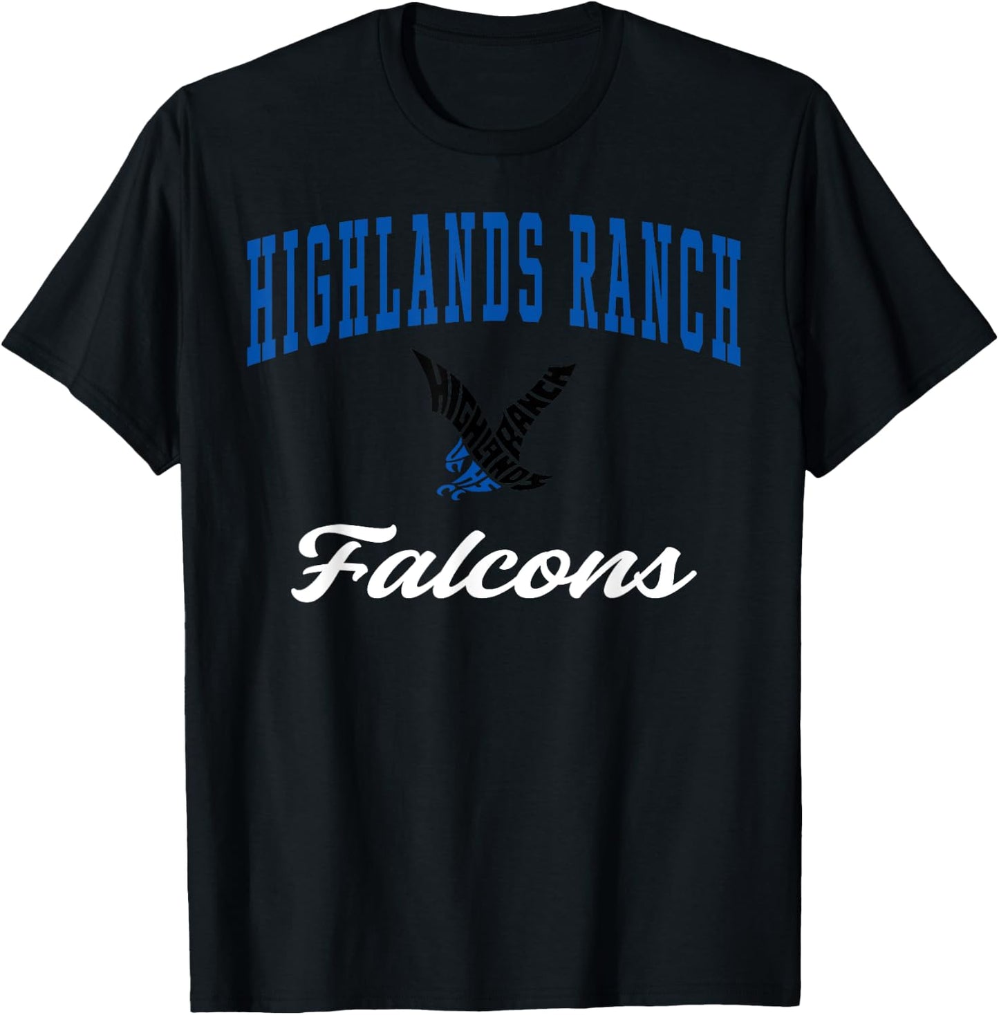 Highlands Ranch High School Falcons C3 T-Shirt - T-Shirt | Black
