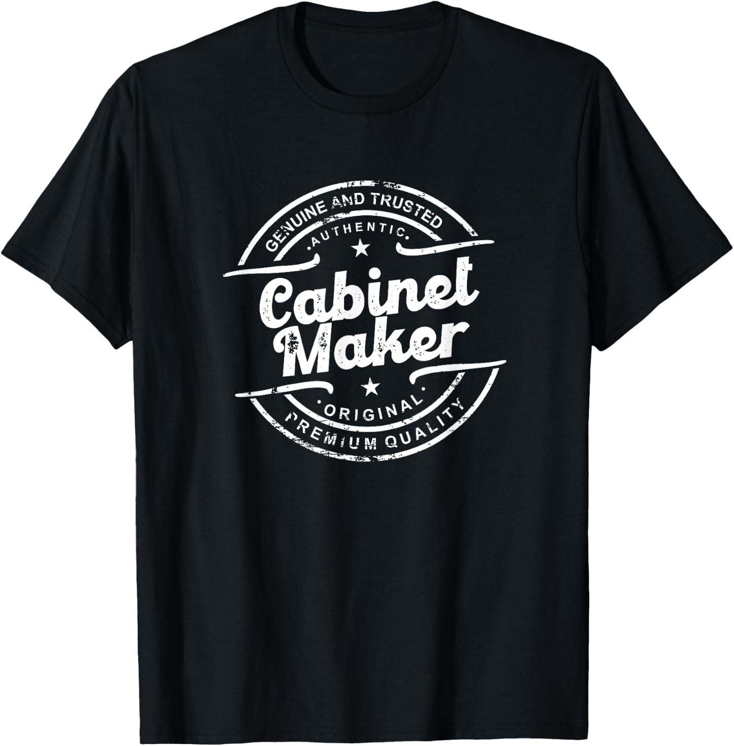Best Cabinet Maker vintage stamp retro distressed aesthetic T-Shirt - T-Shirt | Black