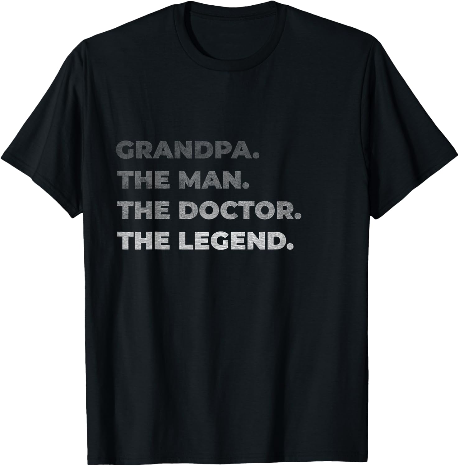 Physician Grandpa The Man Doctor Legend Vintage Gift T-Shirt - T-Shirt | Black