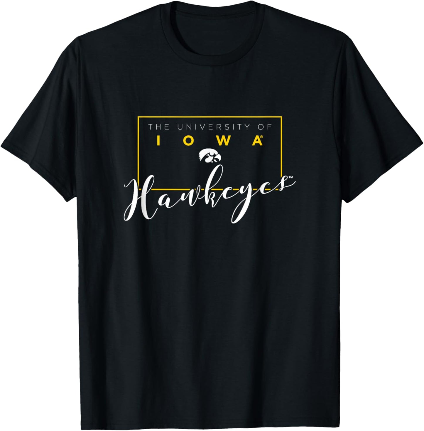 Iowa Hawkeyes | NCAA University of Official Merch | 1702BKNQ T-Shirt - T-Shirt | Black