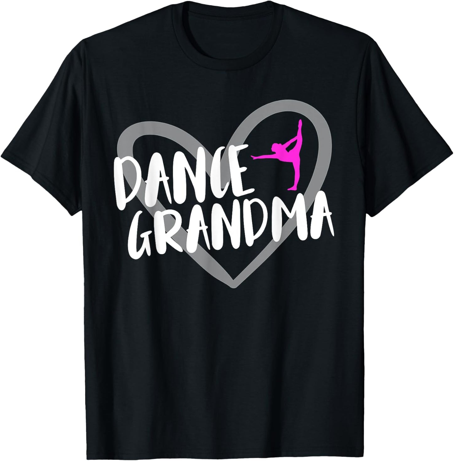 Dance Grandma Heart T-Shirt - T-Shirt | Black