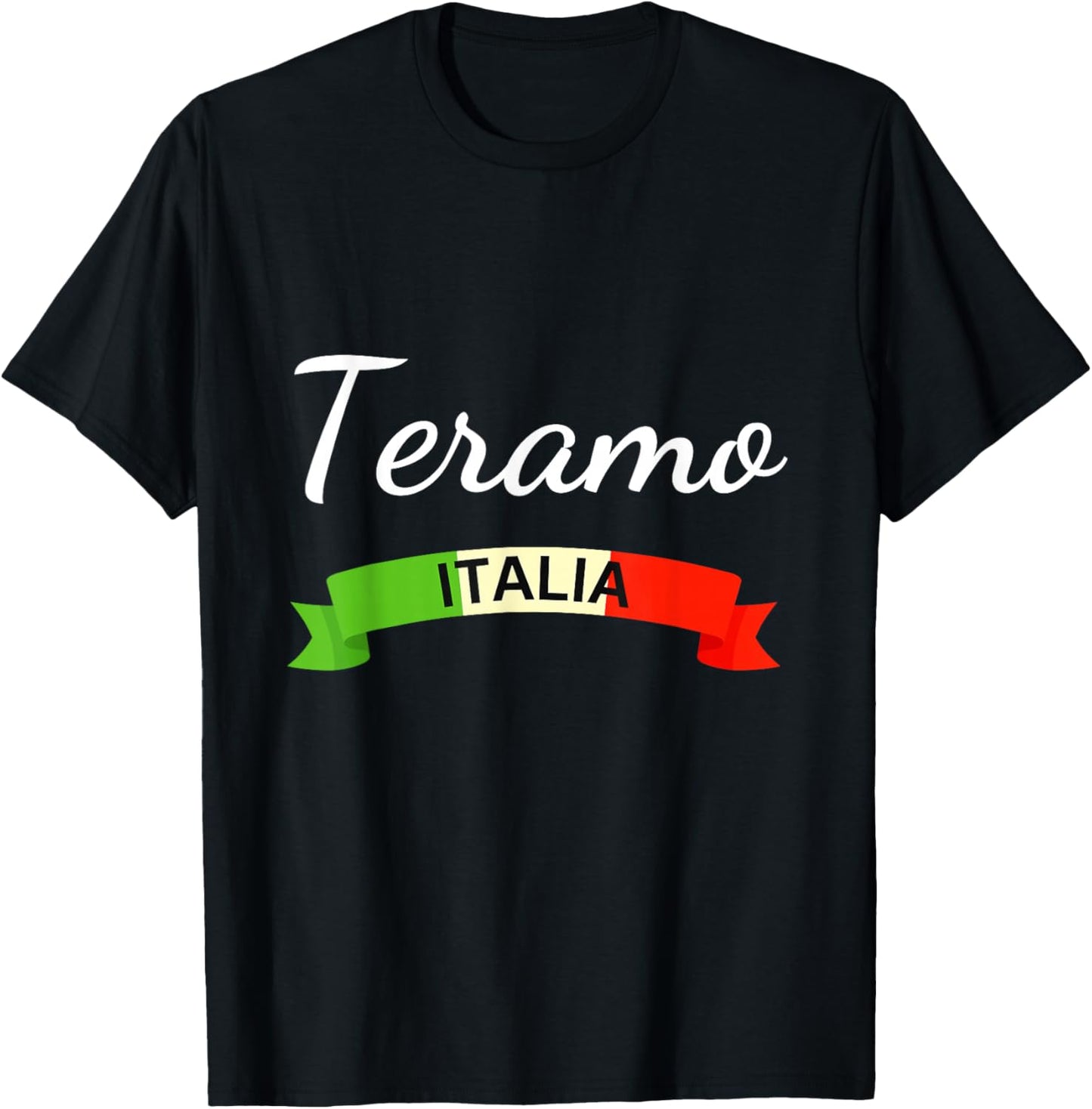 Teramo Italy Flag Italia Souvenir Matching Italian T-Shirt - T-Shirt | Black