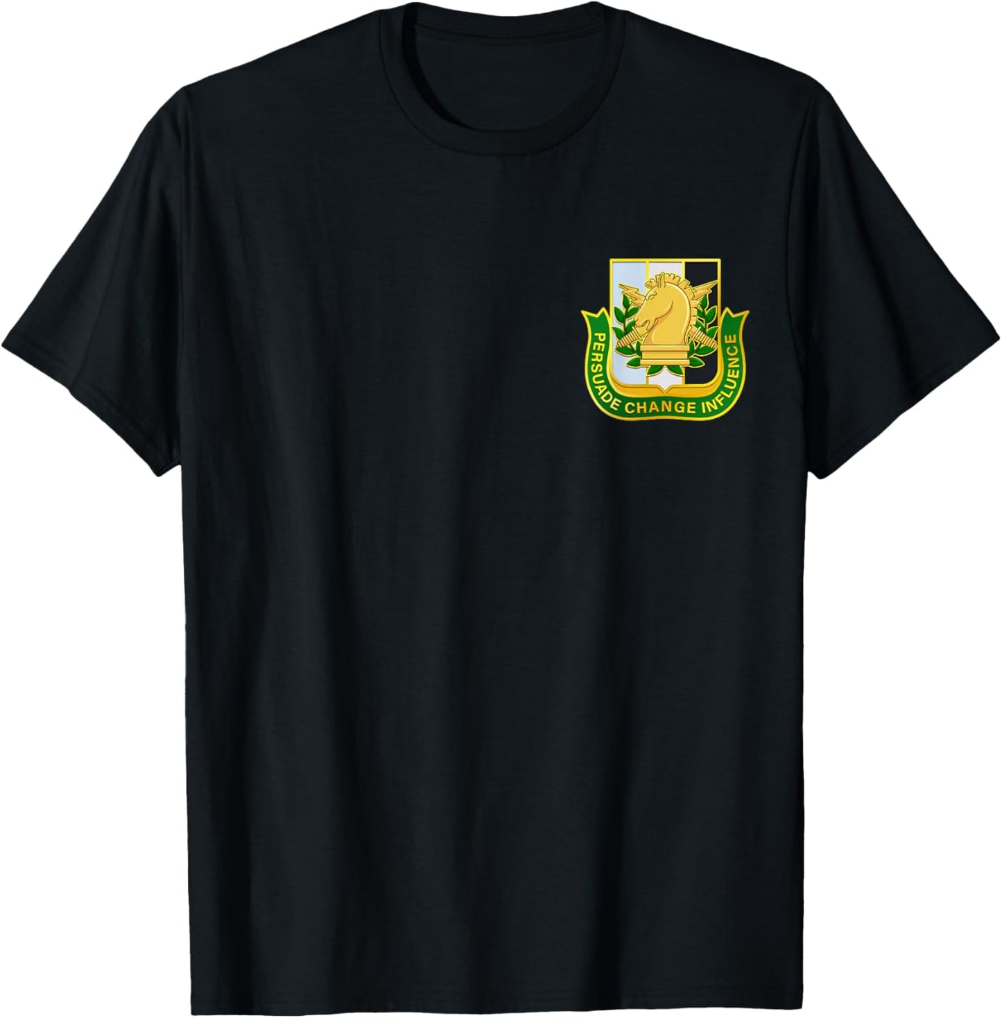 THE SALTY VETERAN Men's -Adults Black Military Psyop T-Shirt - T-Shirt | Black