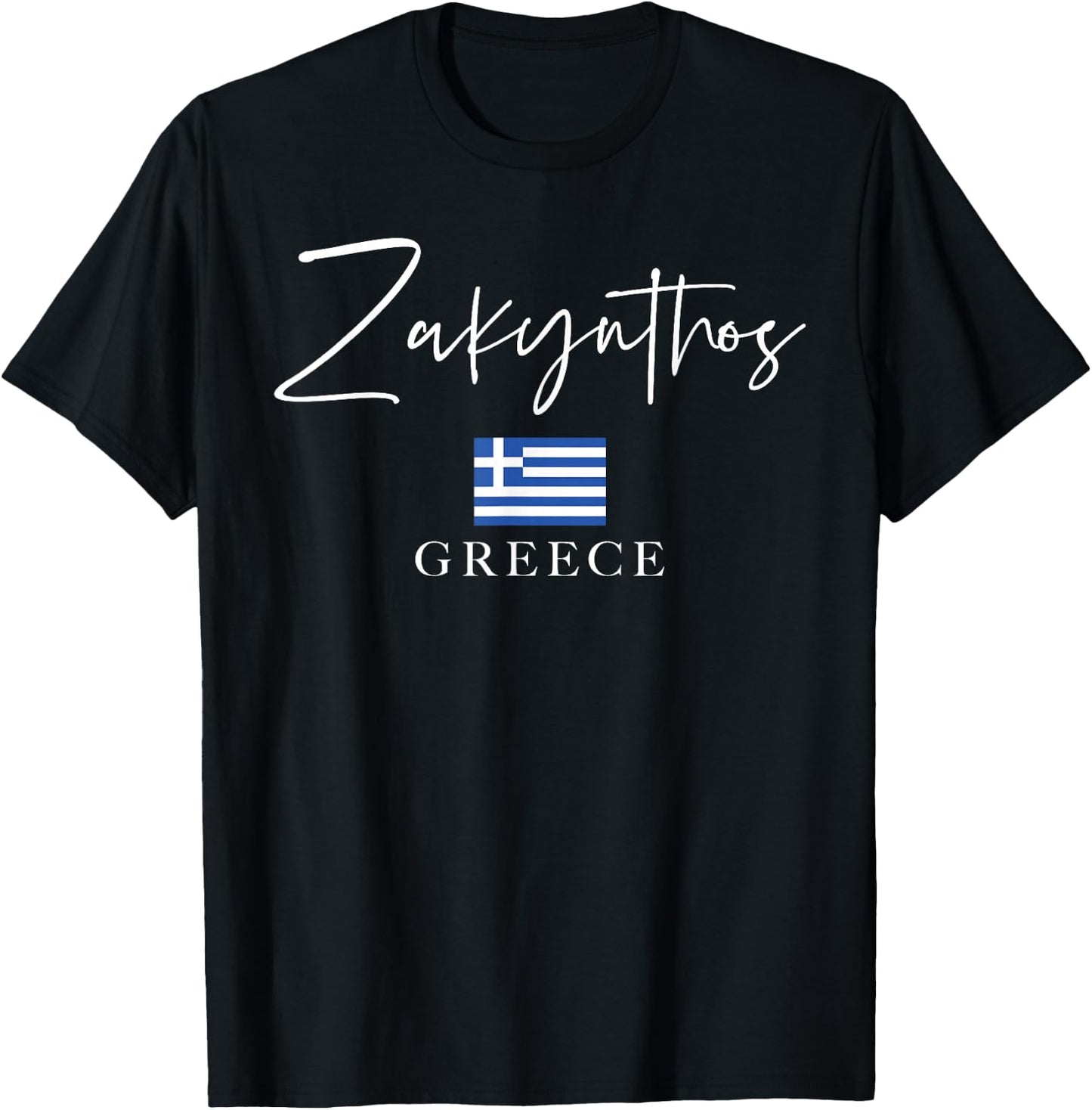 Greece Flag Vacation - Island Zakynthos T-Shirt - T-Shirt | Black