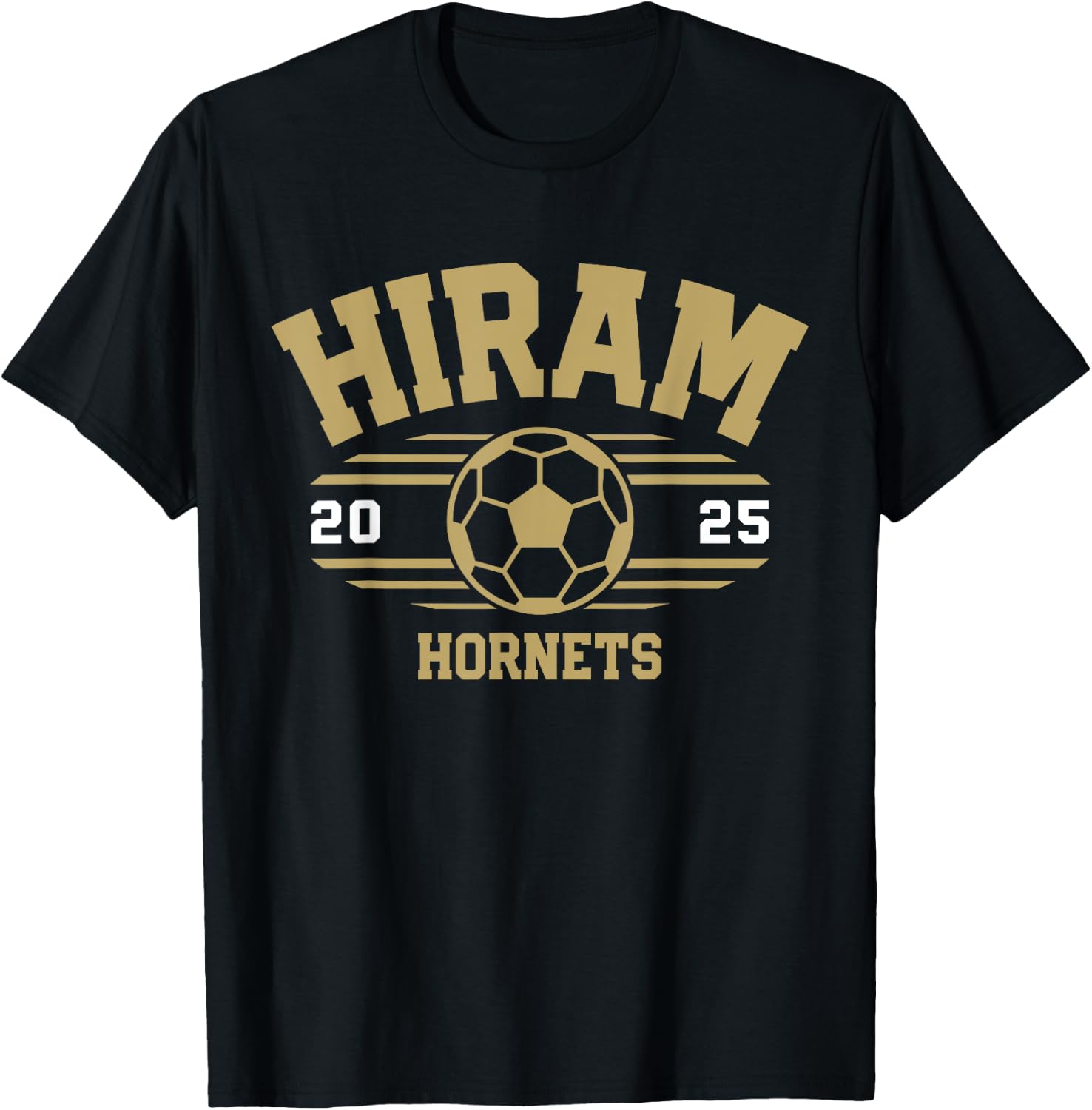 Hiram Hornets Soccer Ball 2025 T-Shirt - T-Shirt | Black