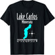 Modern Lake Carlos - Minnesota T-Shirt - T-Shirt | Black