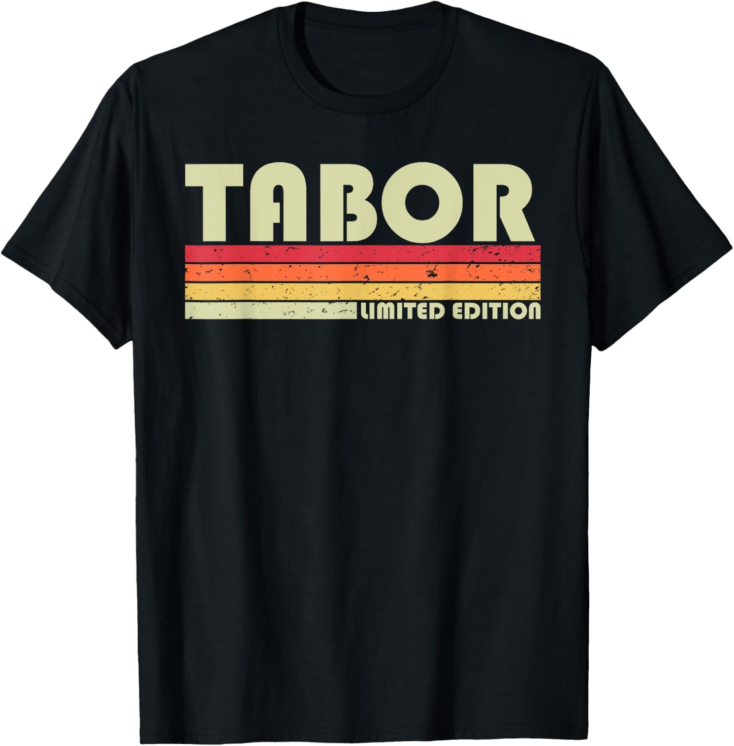 TABOR Surname Funny Retro Vintage 80s 90s Birthday Reunion T-Shirt - T-Shirt | Black