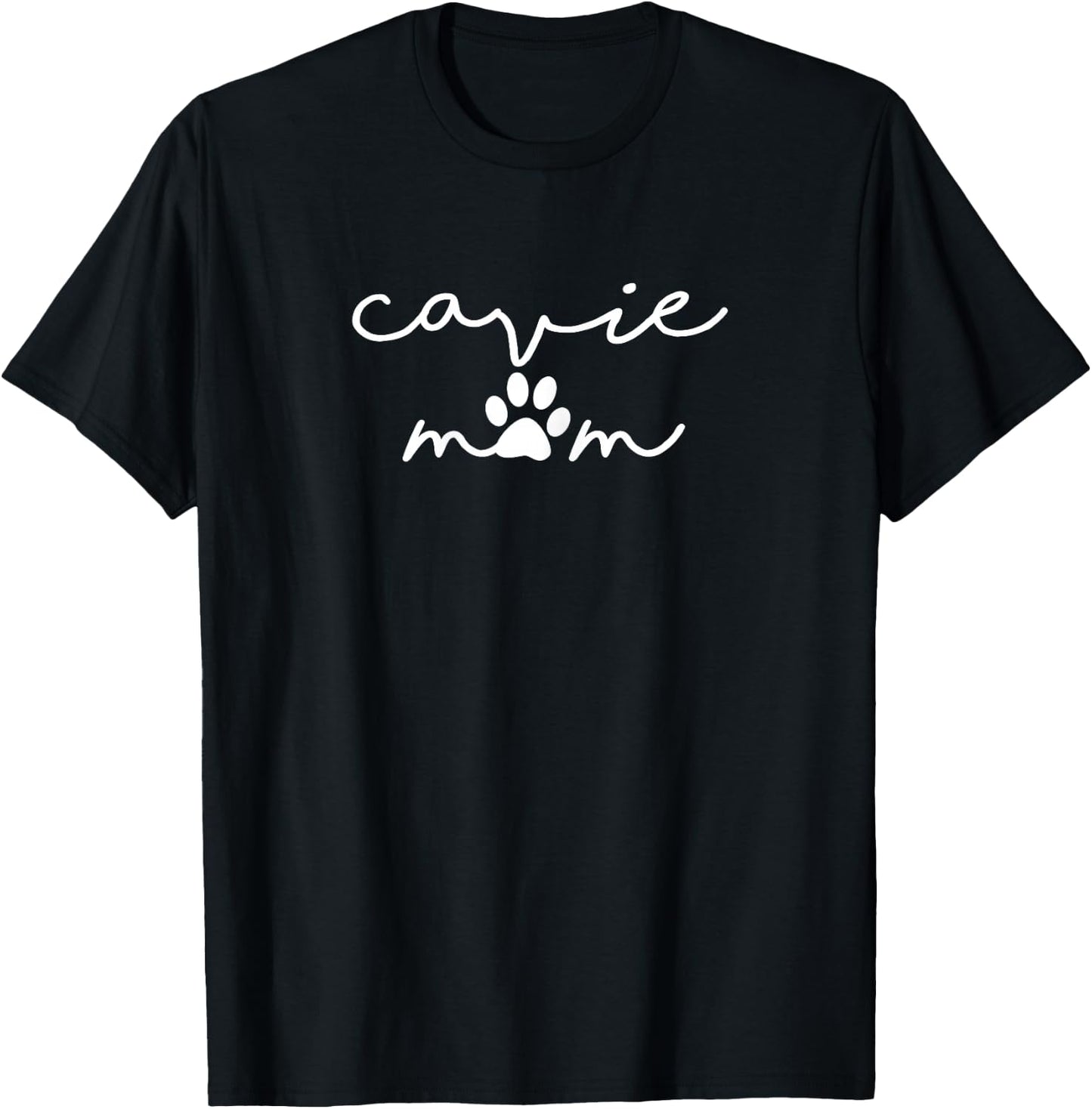 Cavalier King Charles Spaniel Mom Dog Mama Cavie Mom Simple T-Shirt - T-Shirt | Black