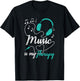 Music Is my Therapy Cute Music Lover T-Shirt - T-Shirt | Black
