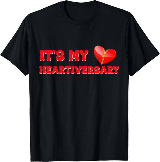 It's My Heartiversary CHD Awareness Hearts diseases Surgery T-Shirt - T-Shirt | Black