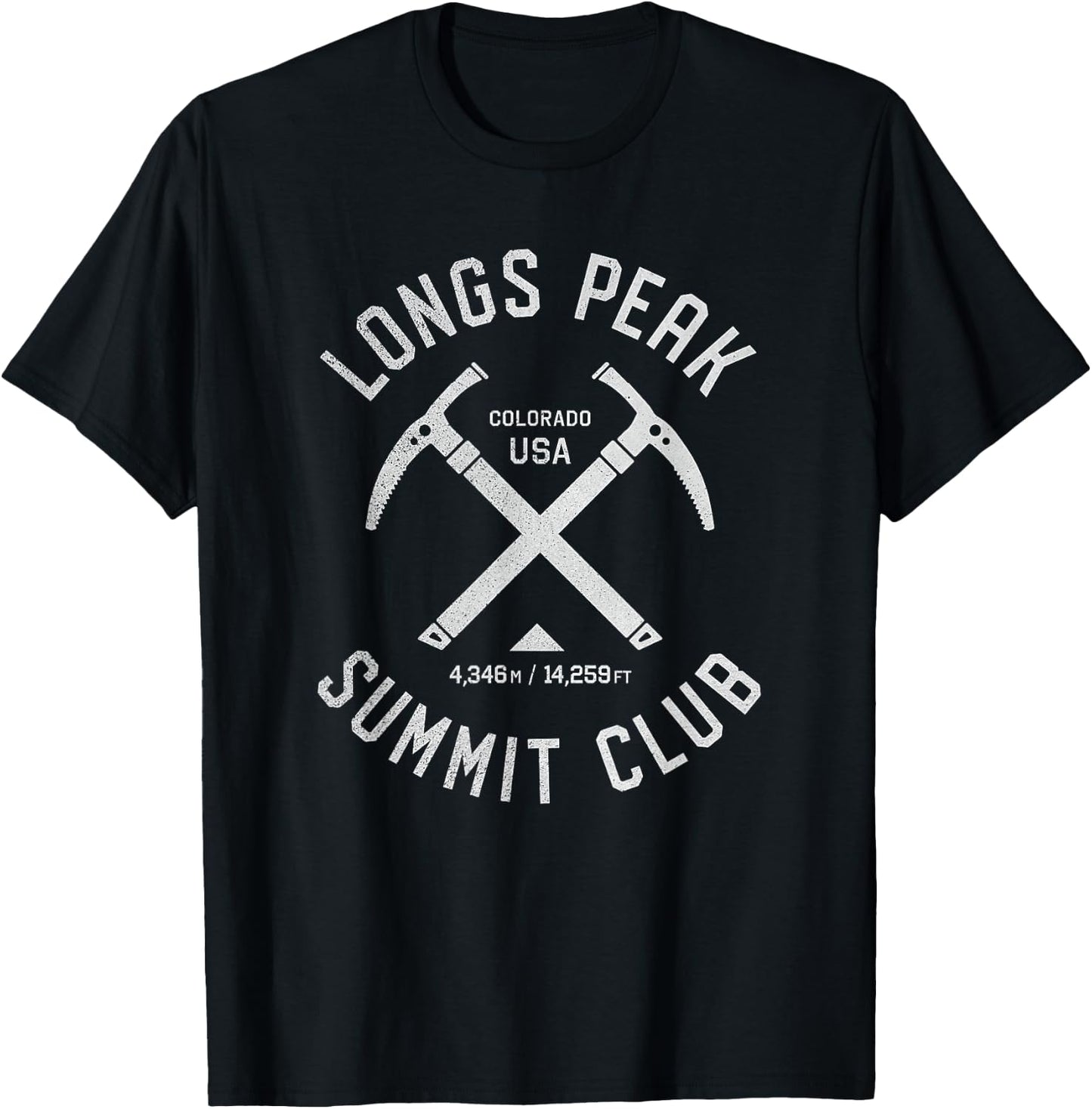 Longs Peak Summit Club | I climbed Longs Peak T-Shirt - T-Shirt | Black