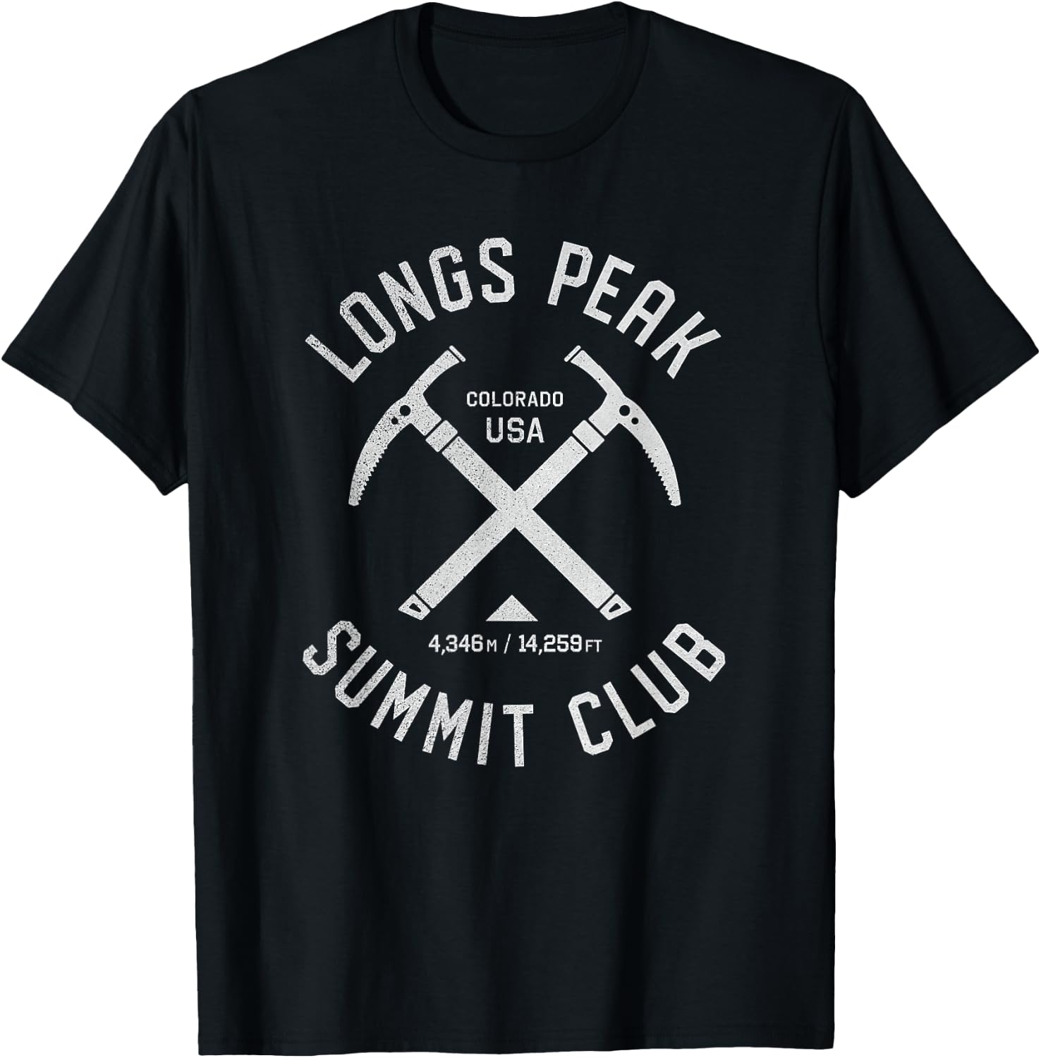Longs Peak Summit Club | I climbed Longs Peak T-Shirt - T-Shirt | Black