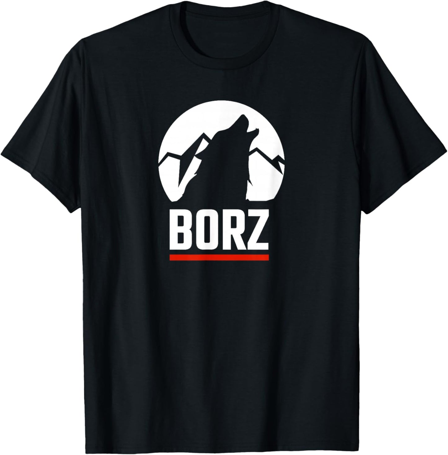 Chechen Borz Wolve Chechnya Chechen Mountain T-Shirt - T-Shirt | Black