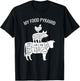 My Food Pyramid Funny Carnivore Cow Pig Chicken Small T-Shirt - T-Shirt | Black