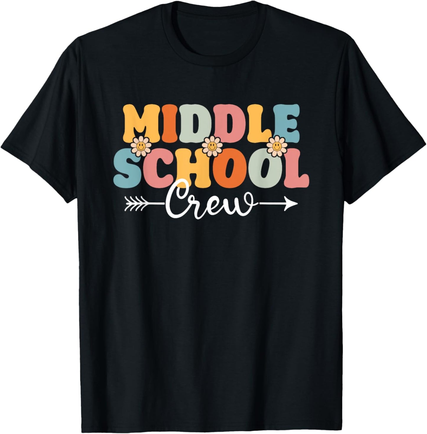 Middle School Crew Back To School Teachers Students Women Kids T-Shirt - T-Shirt | Black