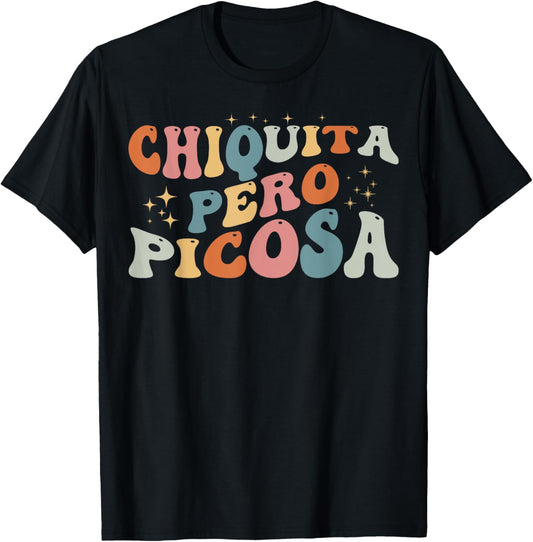 Spanish Teacher Chiquita Pero Picosa Bilingual Funny Spanish Women T-Shirt - T-Shirt | Black