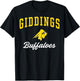 Giddings High School Buffaloes C3 T-Shirt - T-Shirt | Black