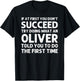 OLIVER Funny Surname Family Tree Birthday Reunion Idea T-Shirt - T-Shirt | Black