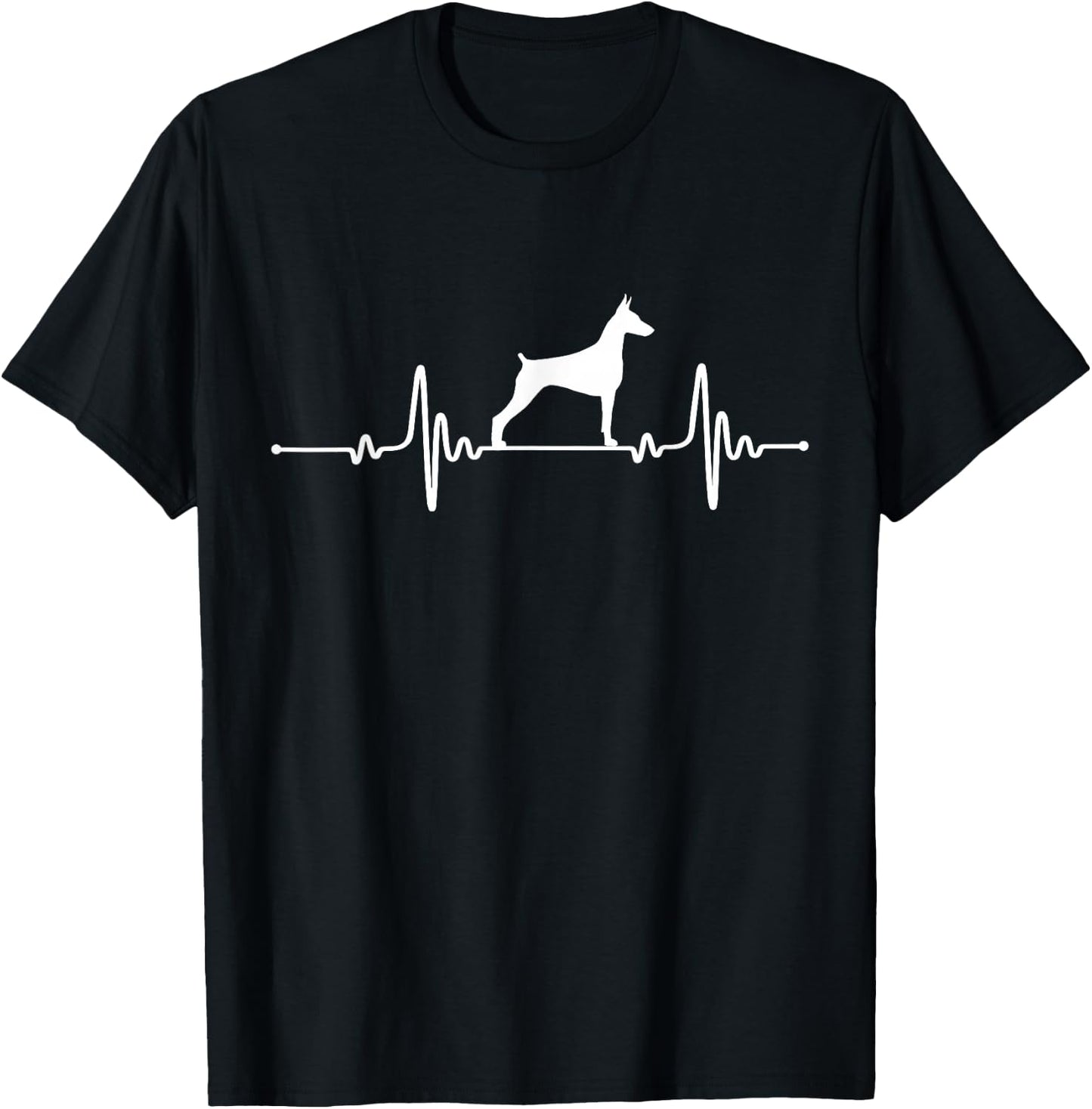 Doberman Pinscher Heartbeat Dog Lover T-Shirt - T-Shirt | Black