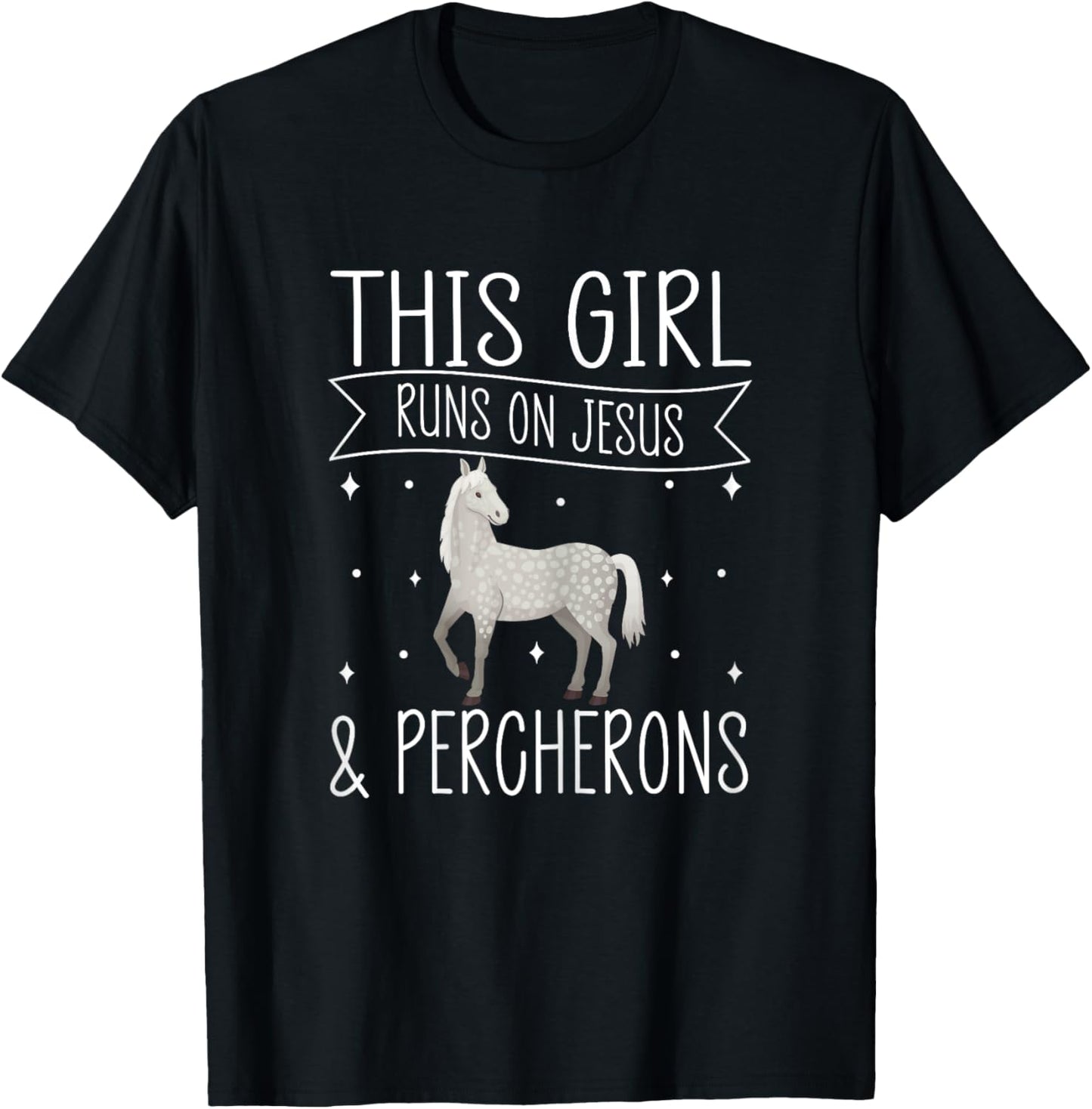 Percheron Horse Riding Quote for a Percheron owner T-Shirt - T-Shirt | Black