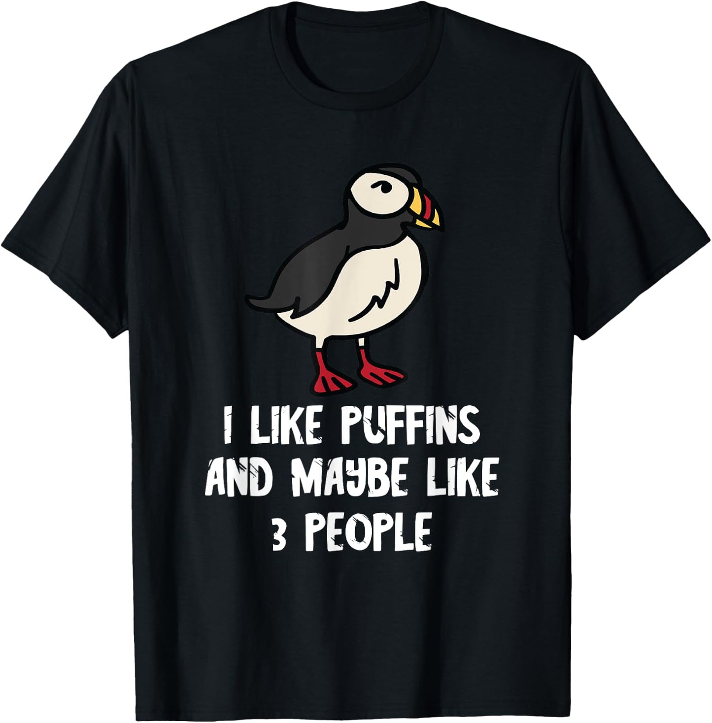 Puffin I Like Puffins Iceland Animal Puffin Bird Lover T-Shirt - T-Shirt | Black