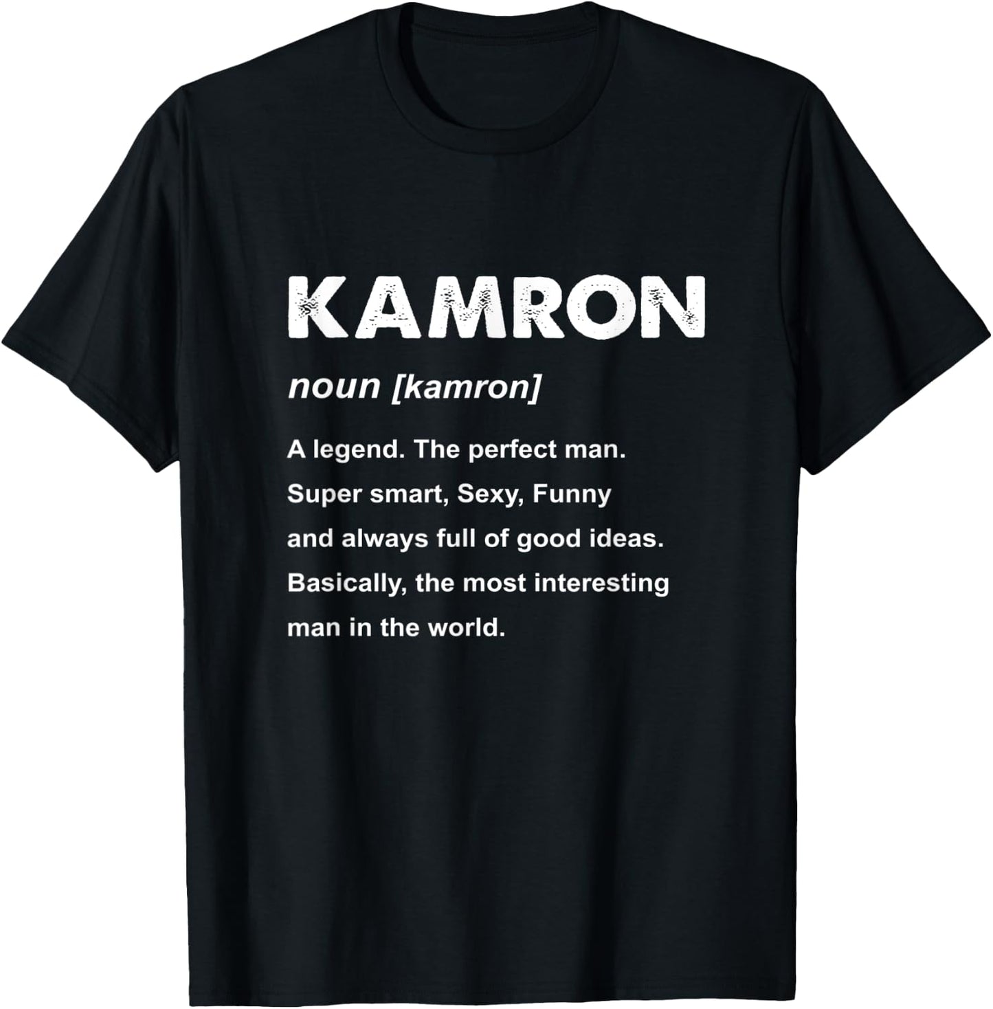 Kamron Name T-Shirt - T-Shirt | Black