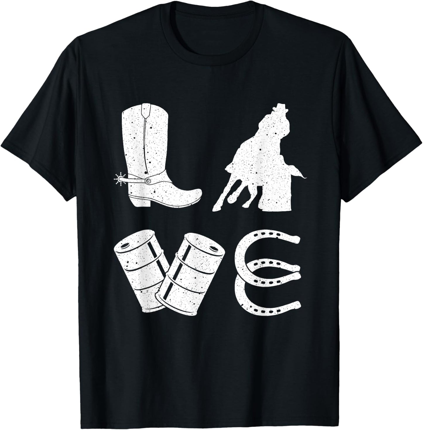 Cool Barrel Racing Gift Girls Rodeo Show Lovers T-Shirt - T-Shirt | Black