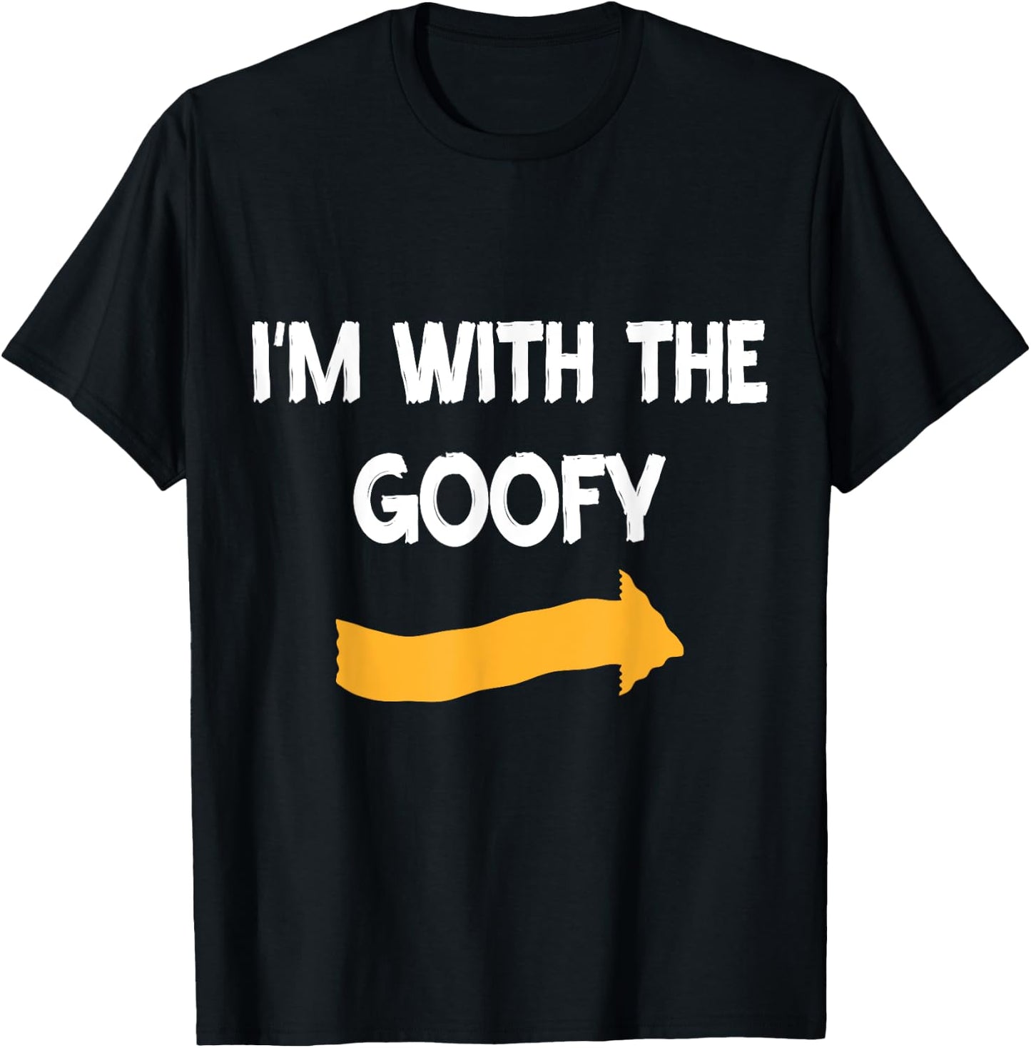 I'm With Goofy Halloween Costume Funny Couples Matching T-Shirt - T-Shirt | Black