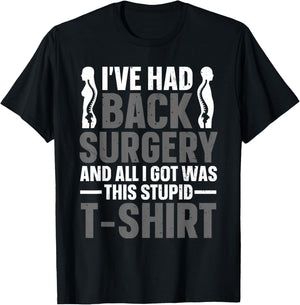 Back Surgery Recovery Design Women Post Back Surgery T-Shirt - T-Shirt | Black