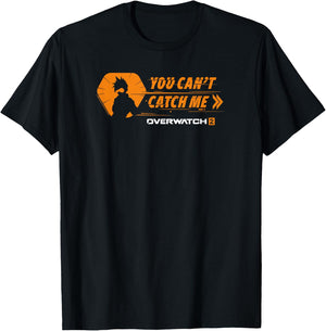 Overwatch 2 You Can't Catch Me Tracer Logo T-Shirt - T-Shirt | Black