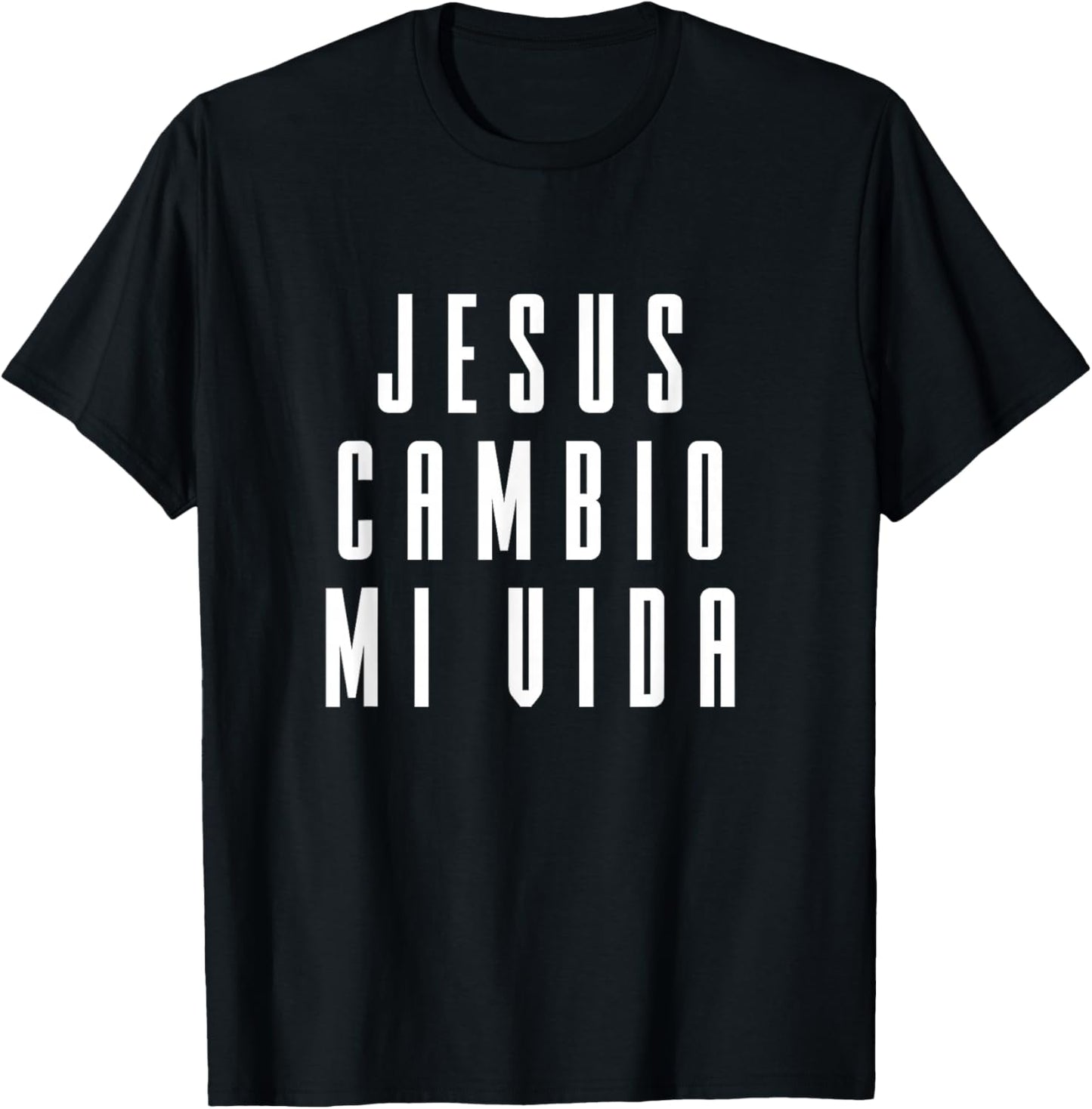 Jesus Cambio Mi Vida Spanish Christian T-Shirt - T-Shirt | Black