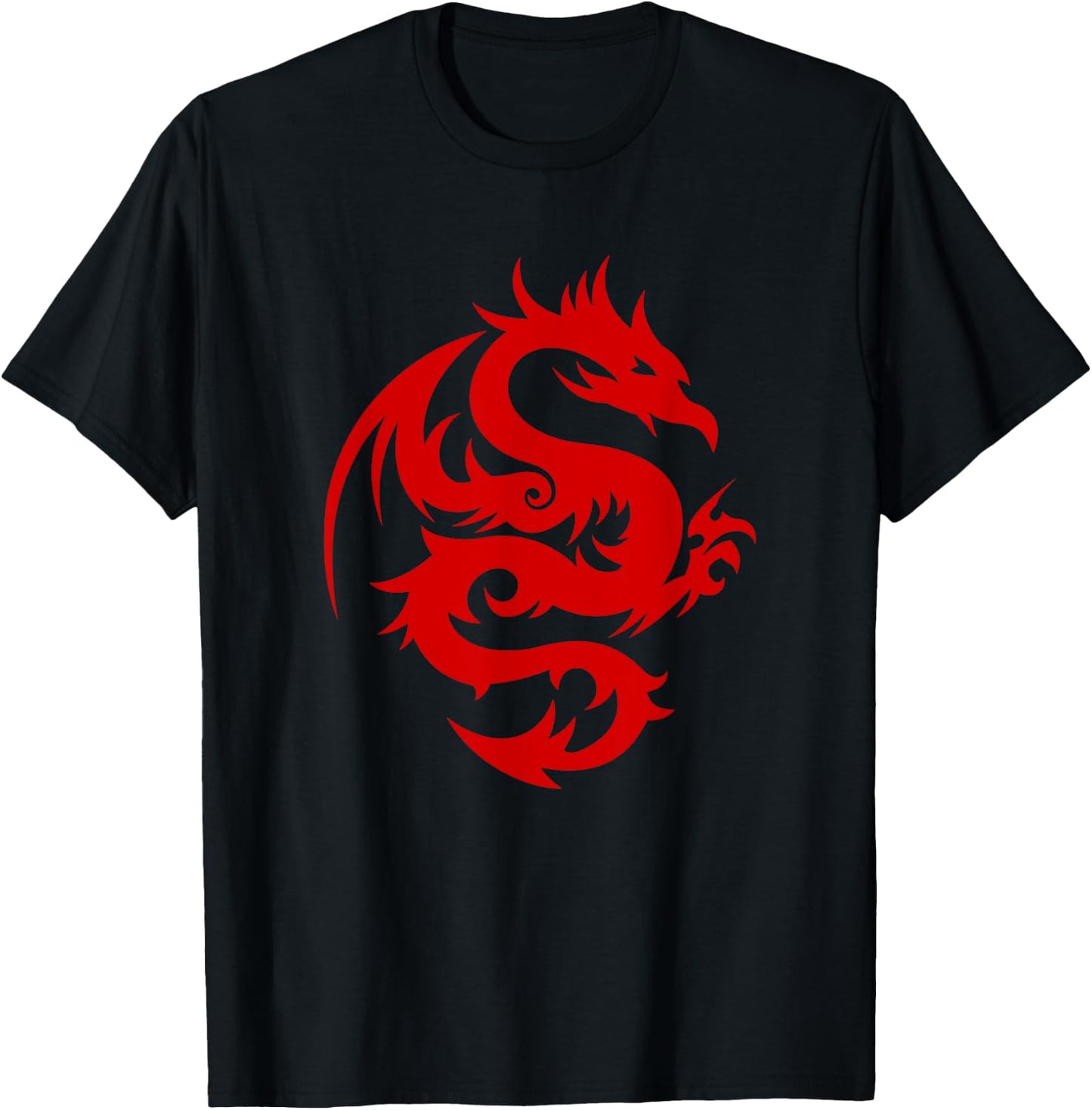 Dragon Art, Chinese Symbol of Power, Strength, Good Luck T-Shirt - T-Shirt | Black