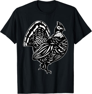 Ruffed Grouse Enthusiast Ornithologist Plump-Bird Lover T-Shirt - T-Shirt | Black