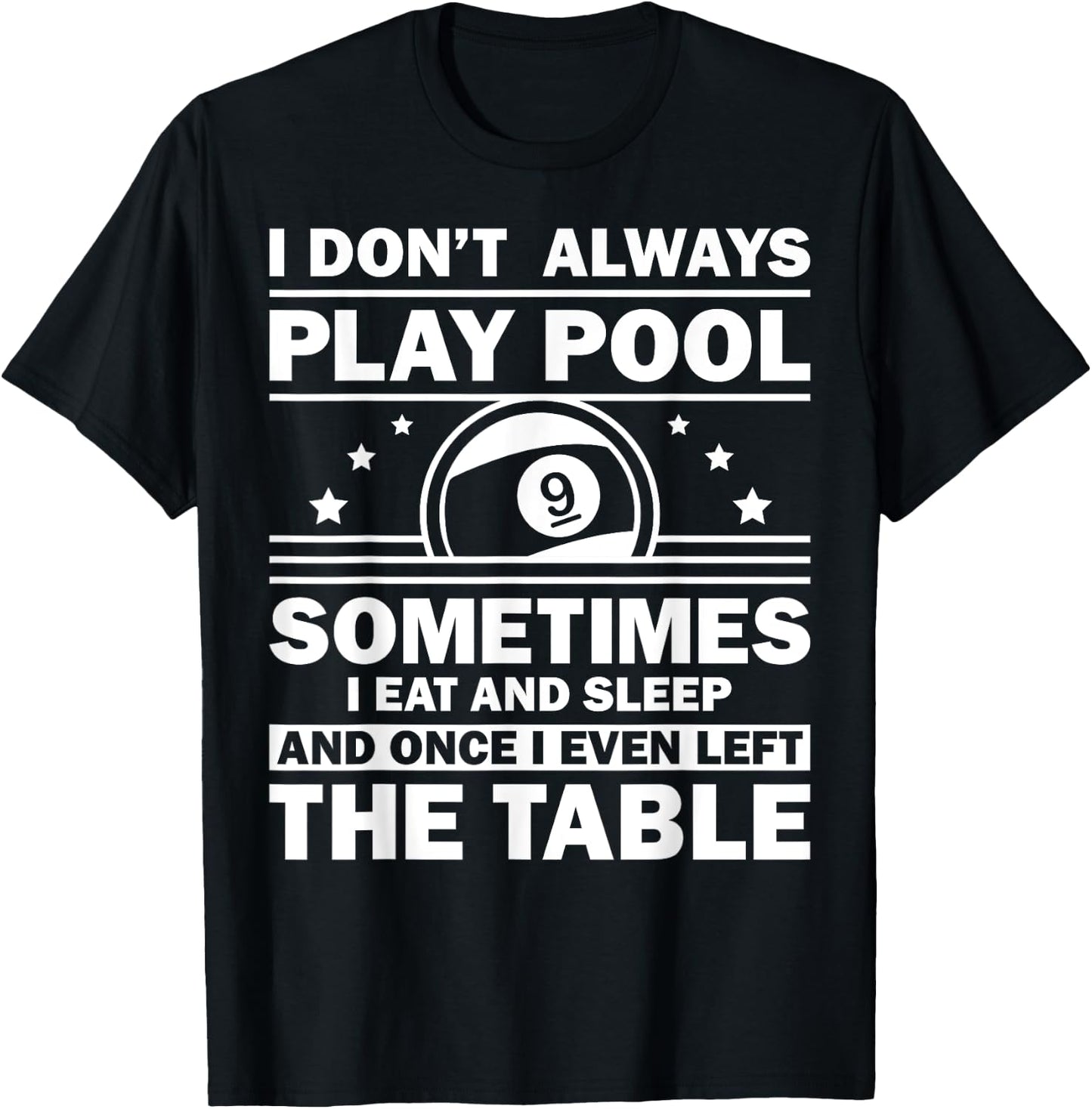 Funny Pool Design Women 8-Ball Billiard Pool Players T-Shirt - T-Shirt | Black