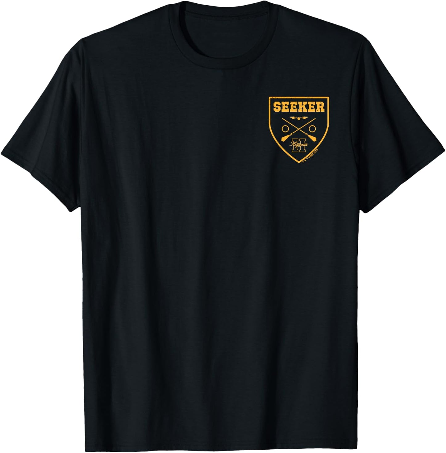 Harry Potter Gryffindor Quidditch Seeker Pocket Badge T-Shirt - T-Shirt | Black