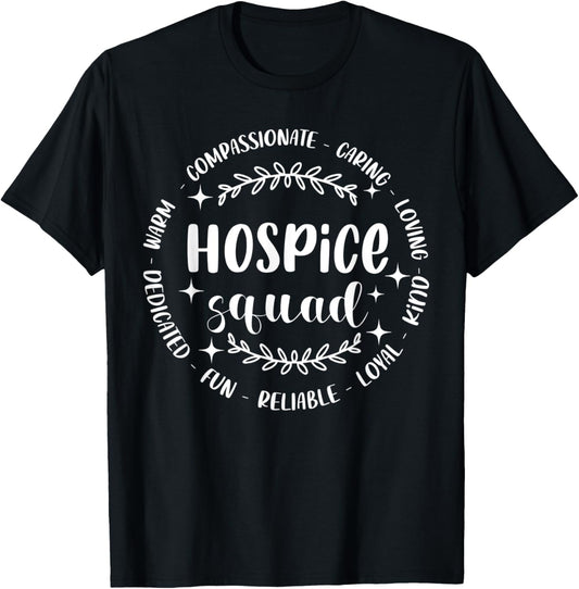 Hospice Squad Hospice Nurse Registered Nurse RN ER Nurse T-Shirt - T-Shirt | Black