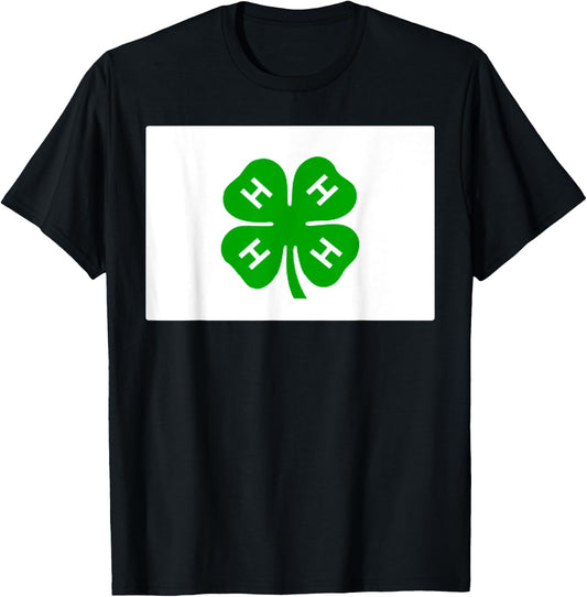 Four H Clubs Flag T-Shirt - T-Shirt | Black
