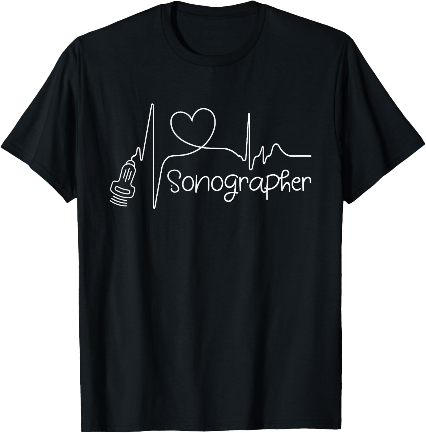Cardiac Sonographer - Medical Sonography Ultrasound RDCS T-Shirt - T-Shirt | Black