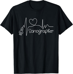Cardiac Sonographer - Medical Sonography Ultrasound RDCS T-Shirt - T-Shirt | Black