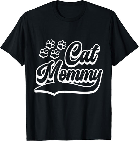 Cat Mommy Kitten Lover Mom Mother's Day Cat T-Shirt - T-Shirt | Black