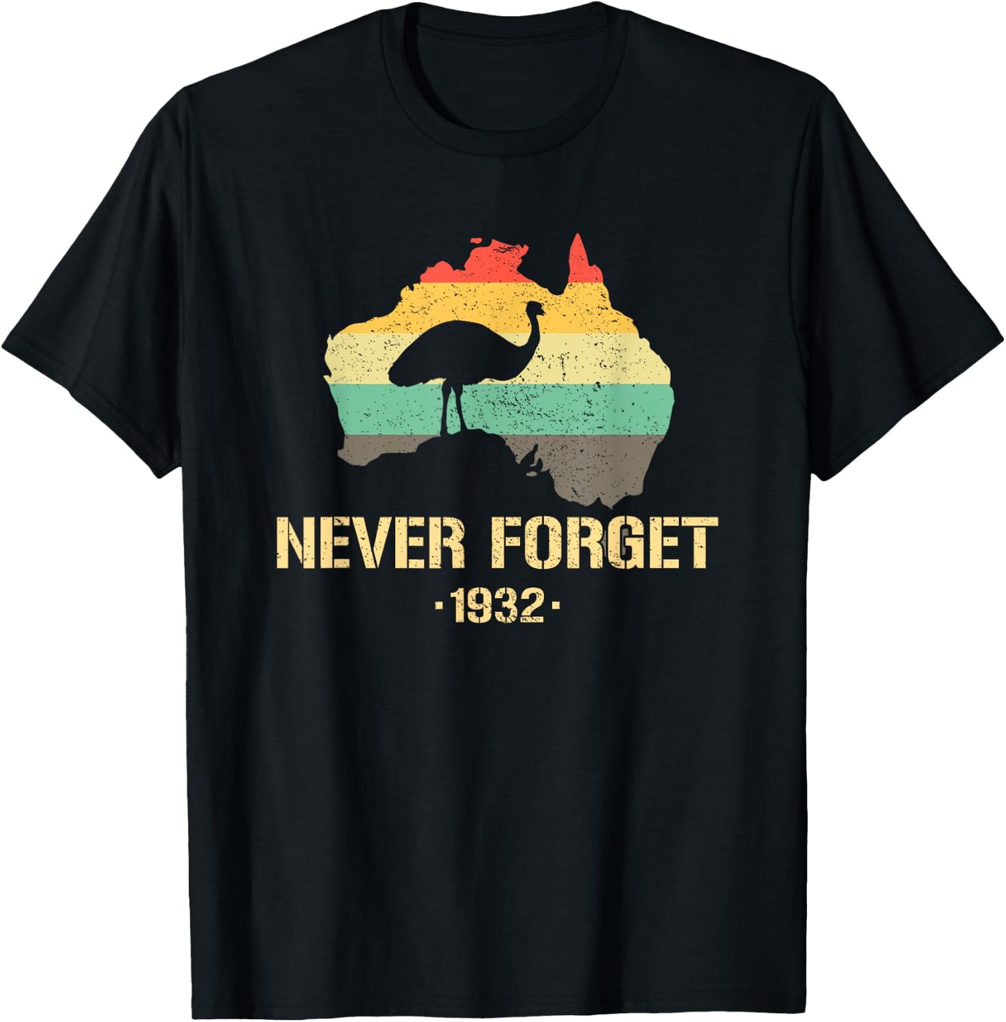Emu War 1932 Funny Australia History T-Shirt - T-Shirt | Black