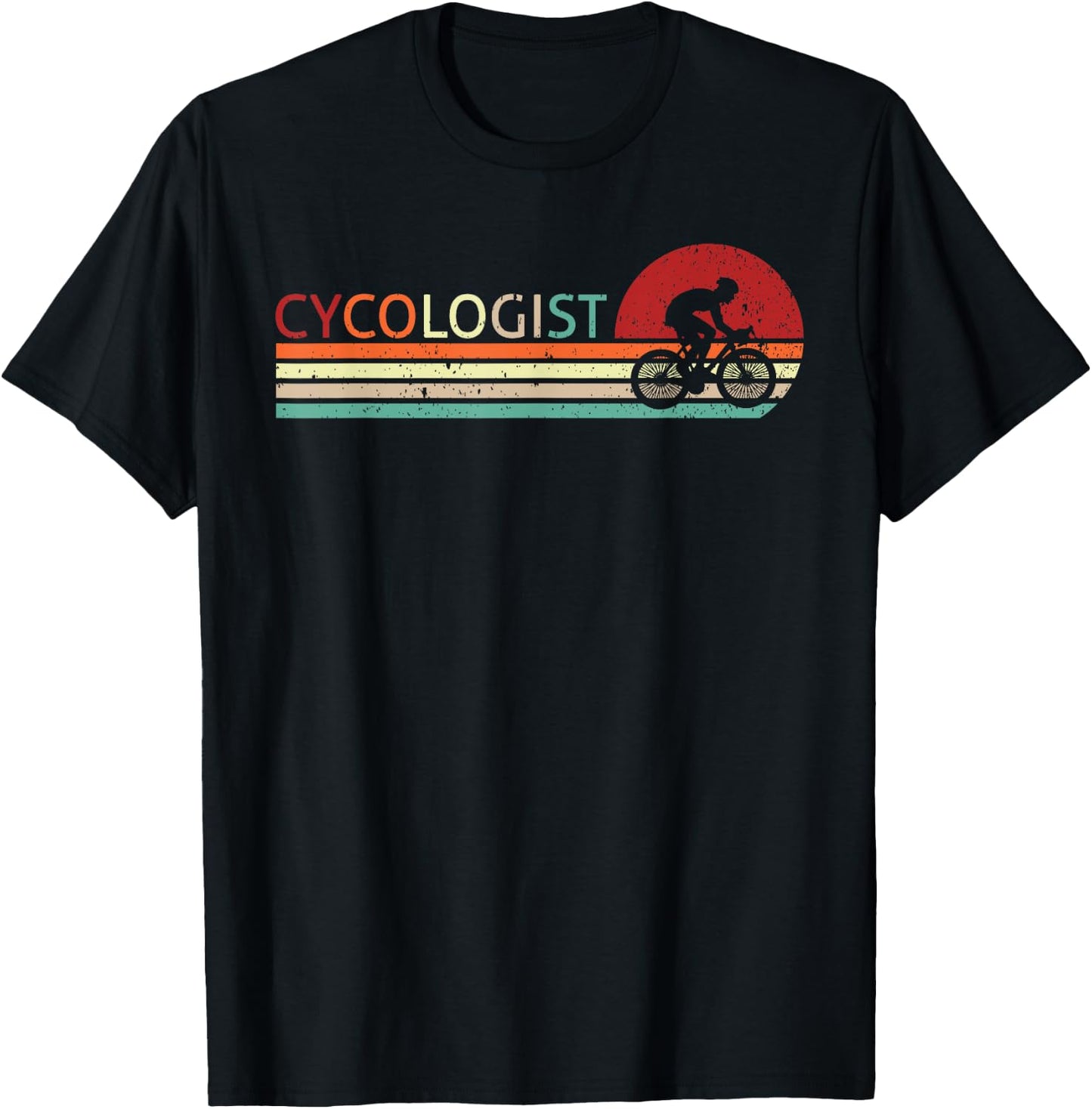 Cycologist Vintage Cycling Bicycle Cyclist Road Men & Women T-Shirt - T-Shirt | Black