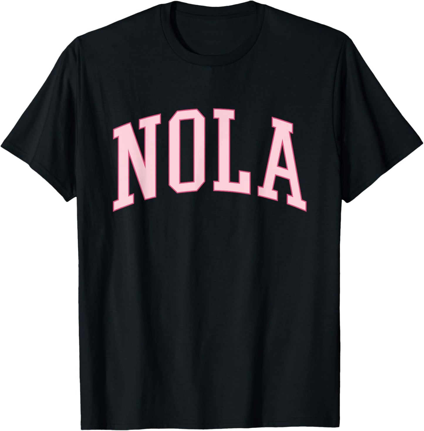 Nola Cute Pink Preppy New Orleans Girls T-Shirt - T-Shirt | Black