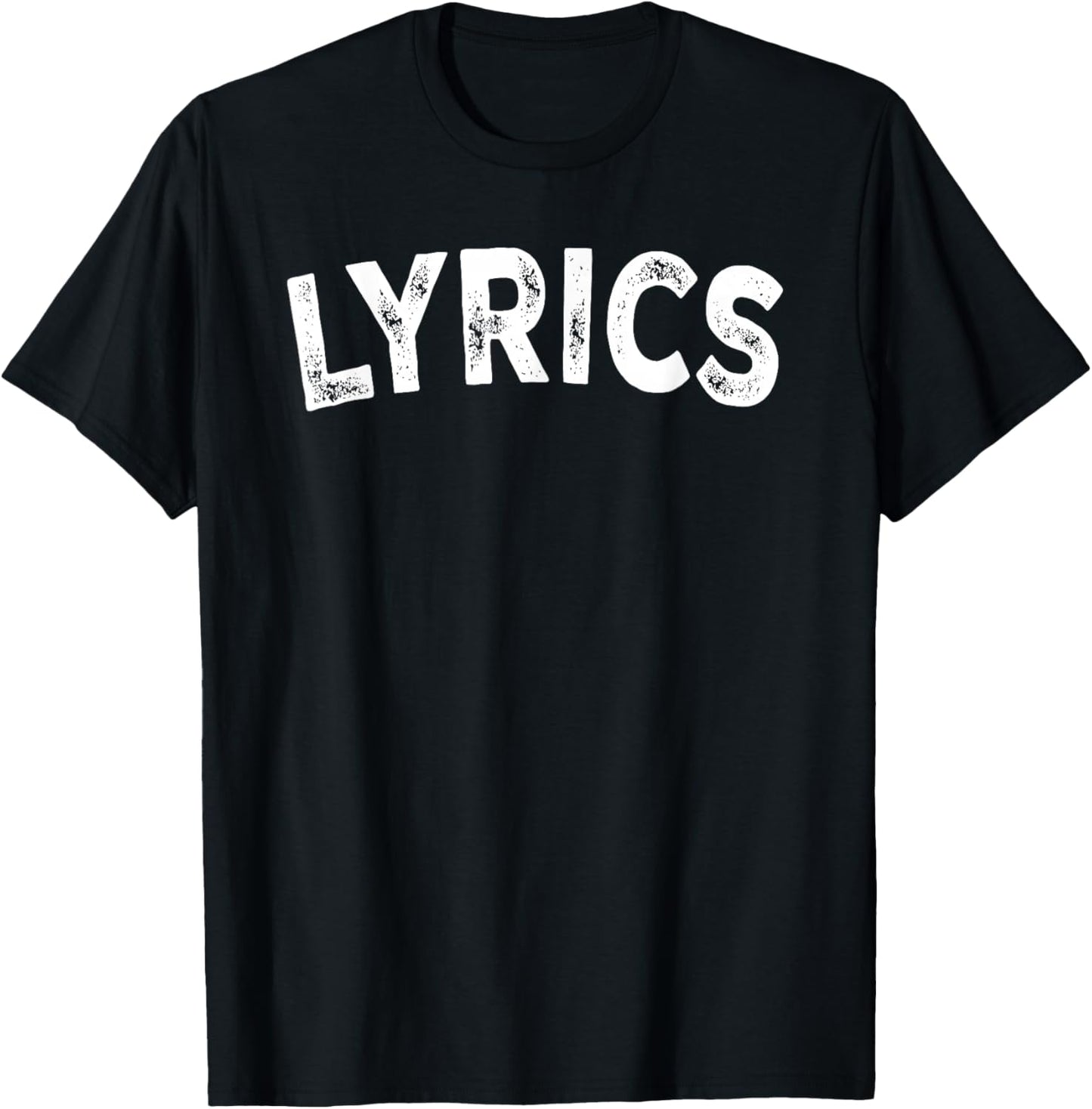 Lyrics T-Shirt - T-Shirt | Black