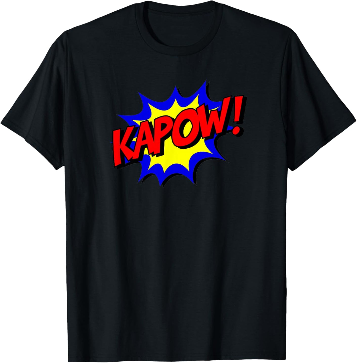 Kapow! Comic Book Nostalgic 1980s Design Shirt T-Shirt - T-Shirt | Black
