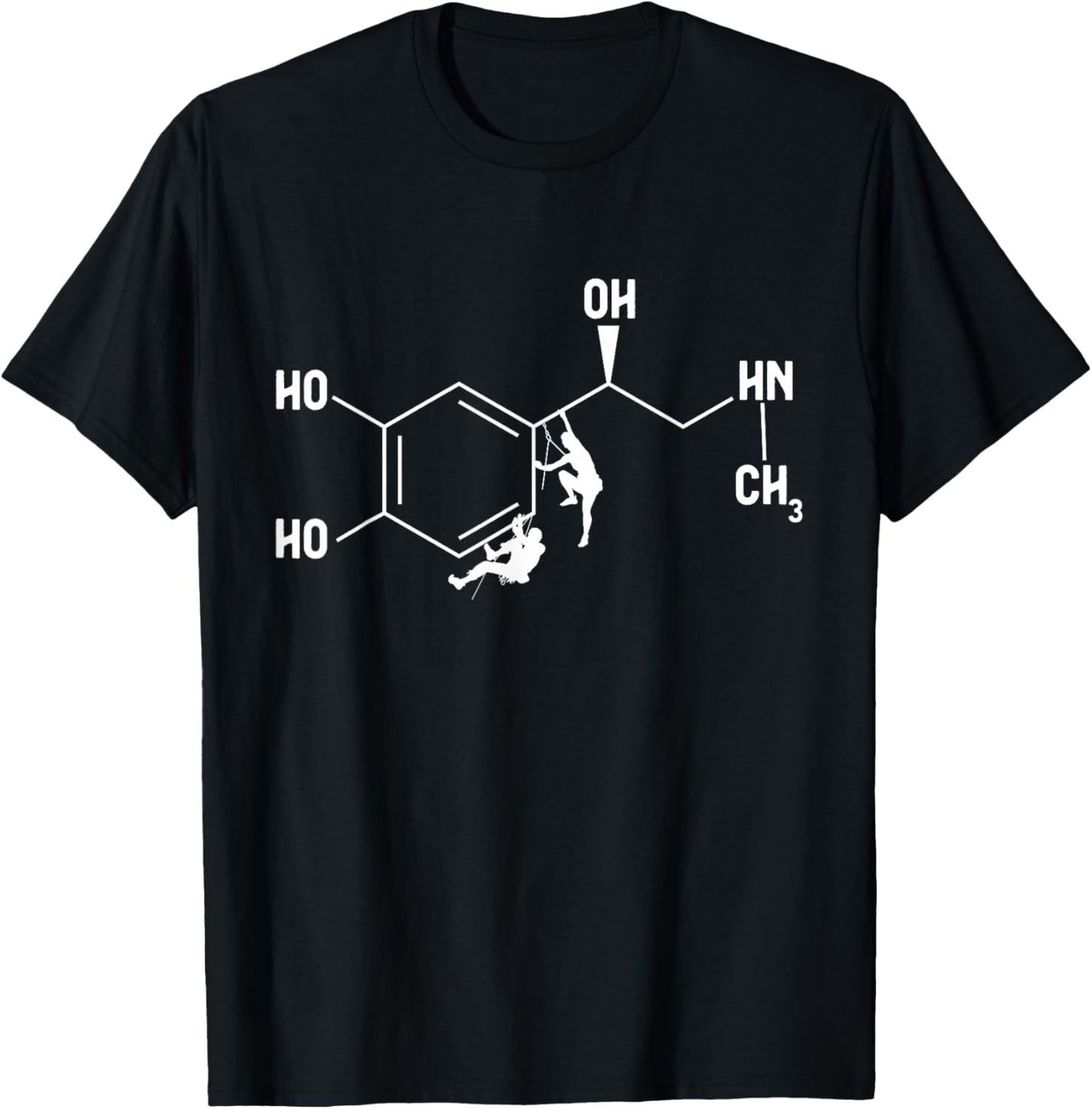 Rock Climbing Adrenalin Formula Mountain Climber T-Shirt - T-Shirt | Black