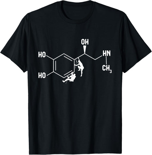 Rock Climbing Adrenalin Formula Mountain Climber T-Shirt - T-Shirt | Black